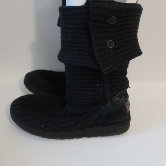 Womens Ugg Black S/N 5819 Knit Cardy Booties 8 - Picture 3 of 8